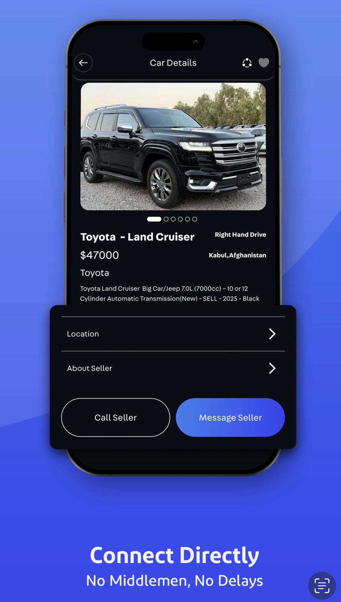 Phone showing Watan Wheels